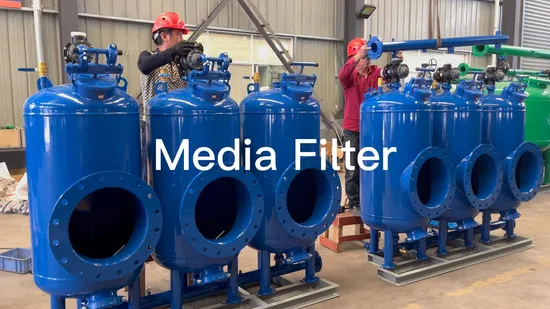 Meios de areia de quartzo filtro mecânico filtro de carbono para pré-tratamento de filtros de areia industriais 2-10 barras filtros de água de ferro